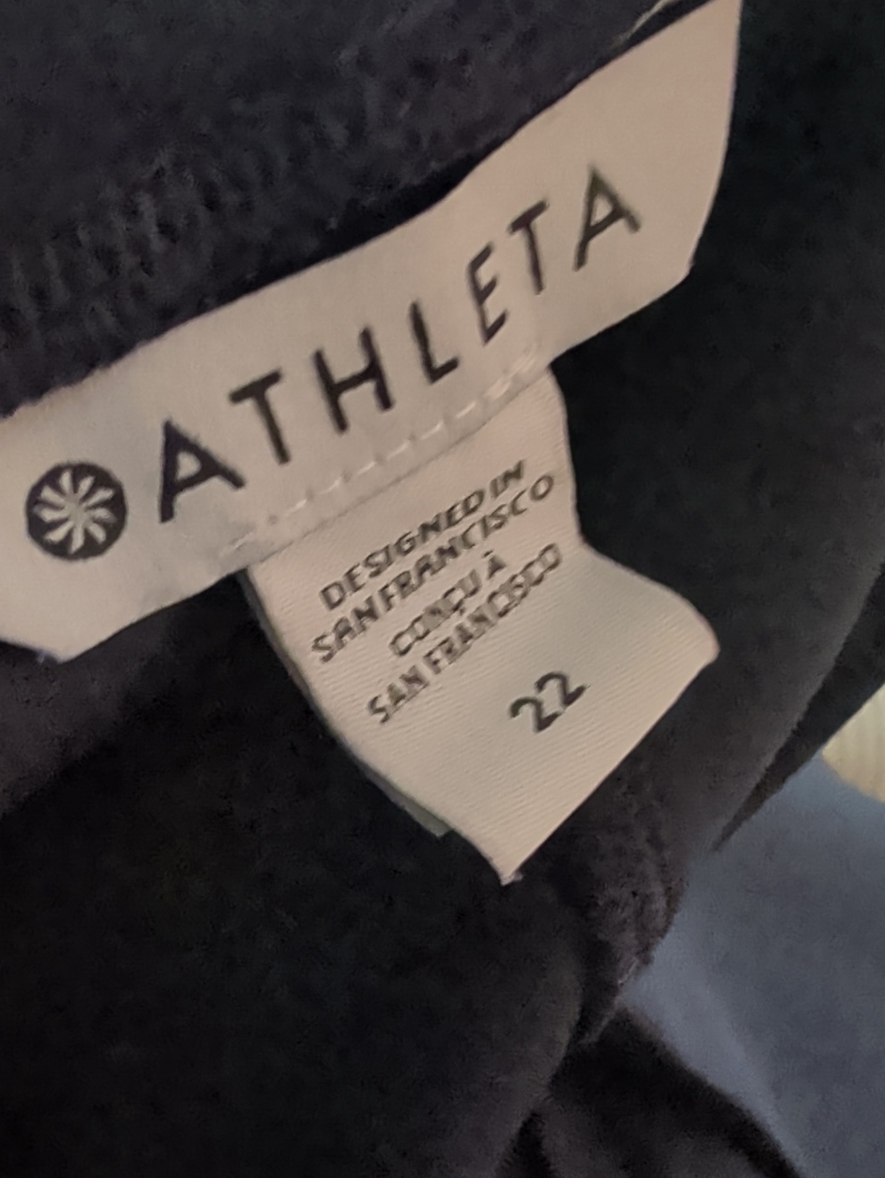New Athleta Endless High Rise Navy Pants Strech Pull On Women's Size 22 - Picture 5 of 8